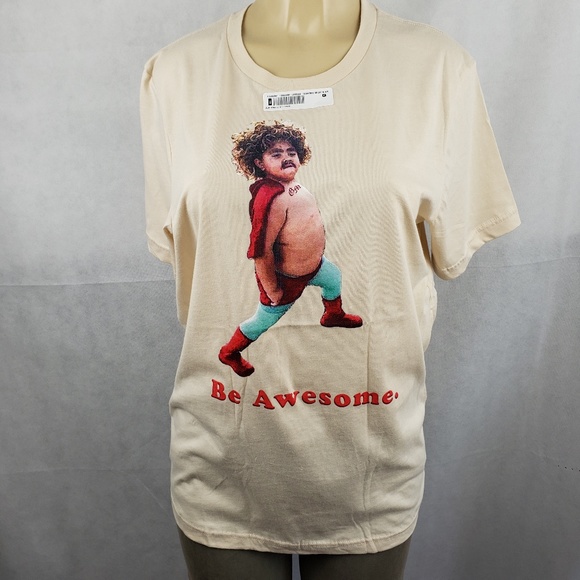 🔴SALE🔴 Be Awesome. Soft Cream Tee GM Superhero - Picture 1 of 6
